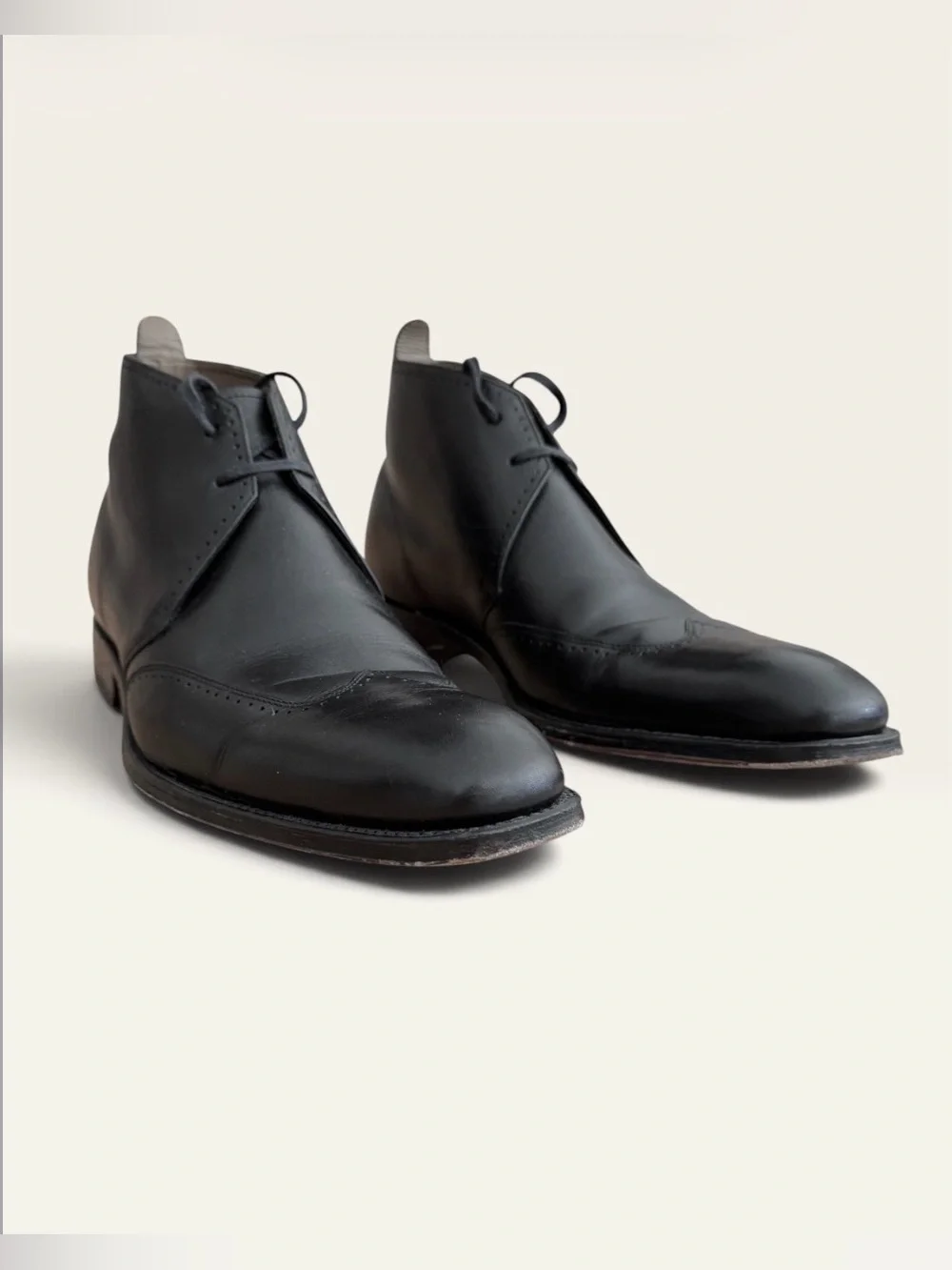 Vintage Grenson 5115 Black Leather Ankle Boots UK 7.5 F